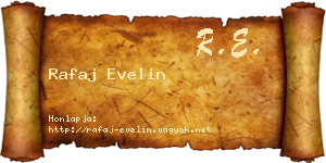 Rafaj Evelin névjegykártya